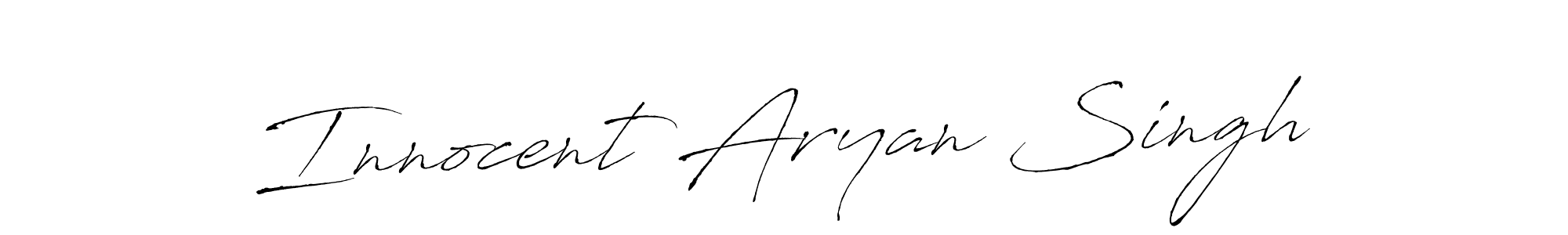 You should practise on your own different ways (Antro_Vectra) to write your name (Innocent Aryan Singh) in signature. don't let someone else do it for you. Innocent Aryan Singh signature style 6 images and pictures png