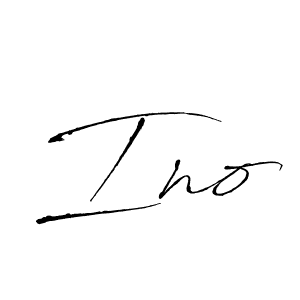 Antro_Vectra is a professional signature style that is perfect for those who want to add a touch of class to their signature. It is also a great choice for those who want to make their signature more unique. Get Ino name to fancy signature for free. Ino signature style 6 images and pictures png