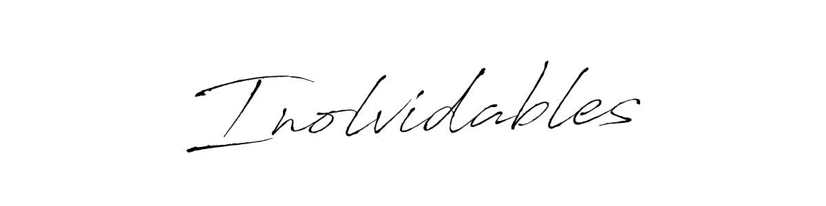 Use a signature maker to create a handwritten signature online. With this signature software, you can design (Antro_Vectra) your own signature for name Inolvidables. Inolvidables signature style 6 images and pictures png