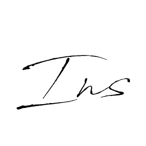 Use a signature maker to create a handwritten signature online. With this signature software, you can design (Antro_Vectra) your own signature for name Ins. Ins signature style 6 images and pictures png