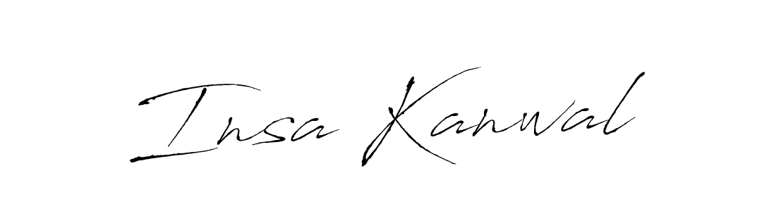 Insa Kanwal stylish signature style. Best Handwritten Sign (Antro_Vectra) for my name. Handwritten Signature Collection Ideas for my name Insa Kanwal. Insa Kanwal signature style 6 images and pictures png