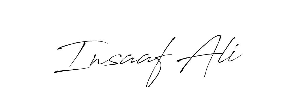 Design your own signature with our free online signature maker. With this signature software, you can create a handwritten (Antro_Vectra) signature for name Insaaf Ali. Insaaf Ali signature style 6 images and pictures png