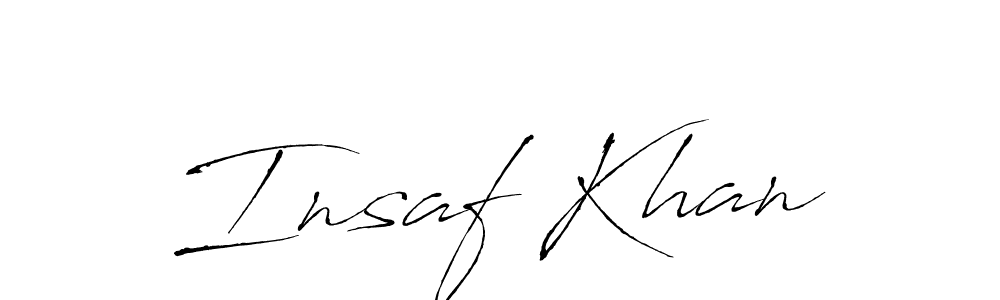 Make a beautiful signature design for name Insaf Khan. With this signature (Antro_Vectra) style, you can create a handwritten signature for free. Insaf Khan signature style 6 images and pictures png