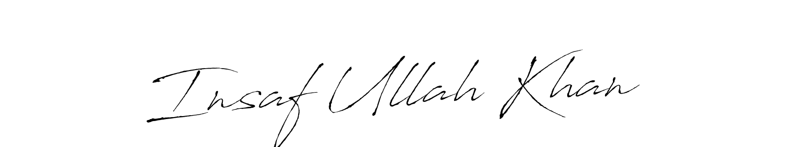 Also we have Insaf Ullah Khan name is the best signature style. Create professional handwritten signature collection using Antro_Vectra autograph style. Insaf Ullah Khan signature style 6 images and pictures png