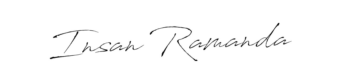 Design your own signature with our free online signature maker. With this signature software, you can create a handwritten (Antro_Vectra) signature for name Insan Ramanda. Insan Ramanda signature style 6 images and pictures png