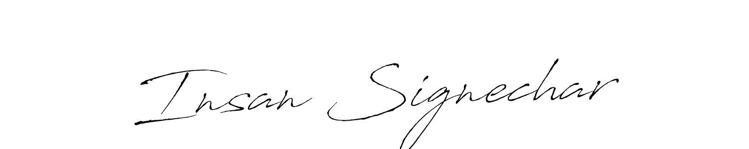 Use a signature maker to create a handwritten signature online. With this signature software, you can design (Antro_Vectra) your own signature for name Insan Signechar. Insan Signechar signature style 6 images and pictures png