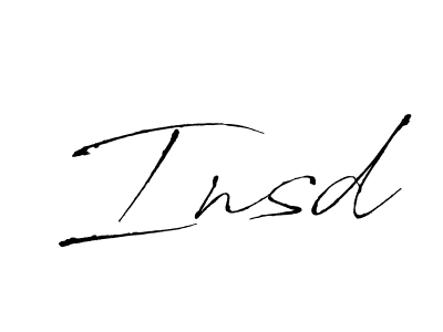 Make a beautiful signature design for name Insd. With this signature (Antro_Vectra) style, you can create a handwritten signature for free. Insd signature style 6 images and pictures png
