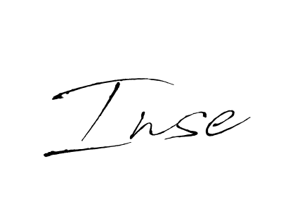 Use a signature maker to create a handwritten signature online. With this signature software, you can design (Antro_Vectra) your own signature for name Inse. Inse signature style 6 images and pictures png