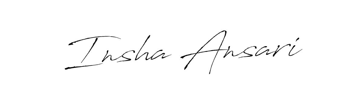Also we have Insha Ansari name is the best signature style. Create professional handwritten signature collection using Antro_Vectra autograph style. Insha Ansari signature style 6 images and pictures png
