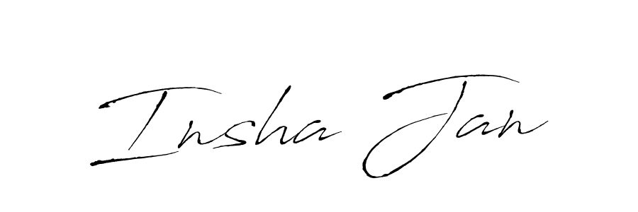 Also we have Insha Jan name is the best signature style. Create professional handwritten signature collection using Antro_Vectra autograph style. Insha Jan signature style 6 images and pictures png