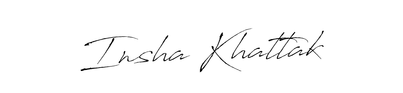 The best way (Antro_Vectra) to make a short signature is to pick only two or three words in your name. The name Insha Khattak include a total of six letters. For converting this name. Insha Khattak signature style 6 images and pictures png