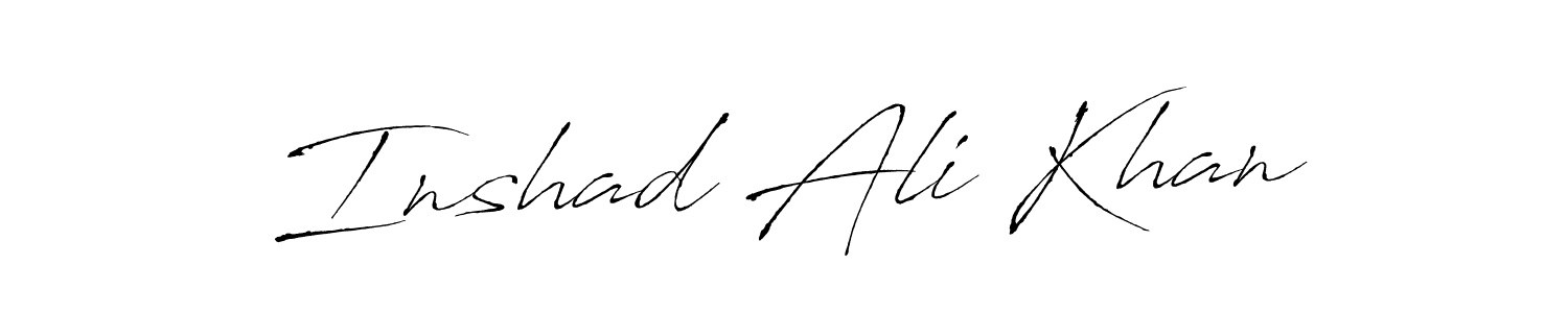 Also we have Inshad Ali Khan name is the best signature style. Create professional handwritten signature collection using Antro_Vectra autograph style. Inshad Ali Khan signature style 6 images and pictures png