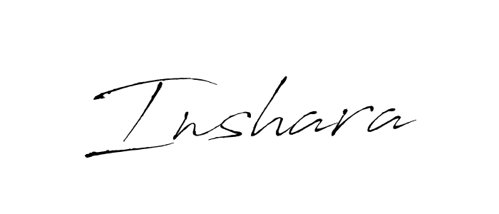 Use a signature maker to create a handwritten signature online. With this signature software, you can design (Antro_Vectra) your own signature for name Inshara. Inshara signature style 6 images and pictures png