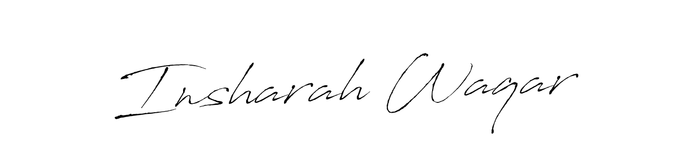 You can use this online signature creator to create a handwritten signature for the name Insharah Waqar. This is the best online autograph maker. Insharah Waqar signature style 6 images and pictures png