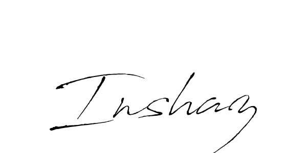 How to make Inshaz name signature. Use Antro_Vectra style for creating short signs online. This is the latest handwritten sign. Inshaz signature style 6 images and pictures png