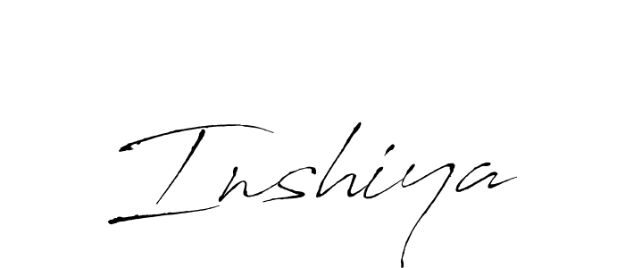 How to make Inshiya signature? Antro_Vectra is a professional autograph style. Create handwritten signature for Inshiya name. Inshiya signature style 6 images and pictures png