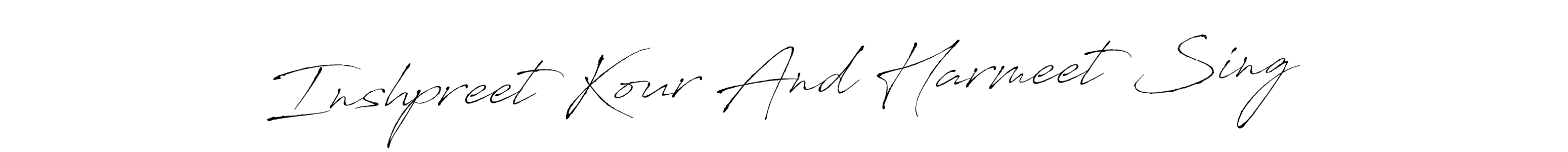 Use a signature maker to create a handwritten signature online. With this signature software, you can design (Antro_Vectra) your own signature for name Inshpreet Kour And Harmeet Sing. Inshpreet Kour And Harmeet Sing signature style 6 images and pictures png