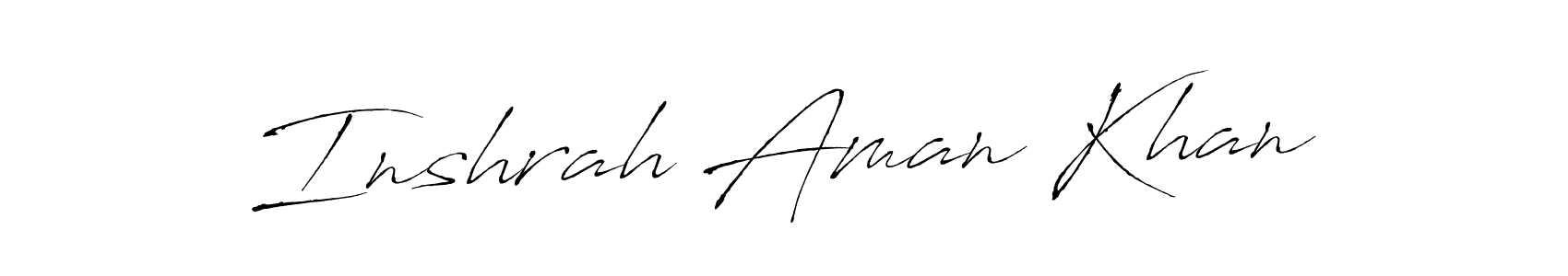 Make a beautiful signature design for name Inshrah Aman Khan. Use this online signature maker to create a handwritten signature for free. Inshrah Aman Khan signature style 6 images and pictures png