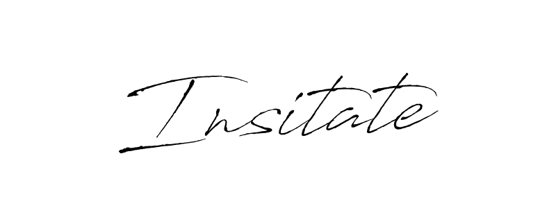 Design your own signature with our free online signature maker. With this signature software, you can create a handwritten (Antro_Vectra) signature for name Insitate. Insitate signature style 6 images and pictures png