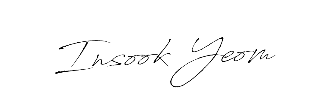 Design your own signature with our free online signature maker. With this signature software, you can create a handwritten (Antro_Vectra) signature for name Insook Yeom. Insook Yeom signature style 6 images and pictures png