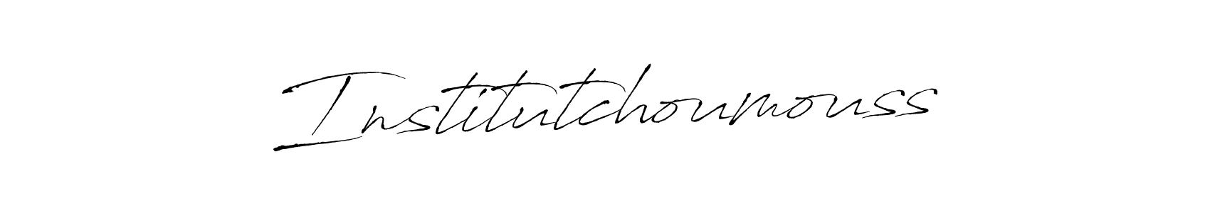 How to make Institutchoumouss name signature. Use Antro_Vectra style for creating short signs online. This is the latest handwritten sign. Institutchoumouss signature style 6 images and pictures png