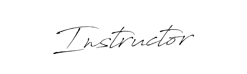 How to make Instructor signature? Antro_Vectra is a professional autograph style. Create handwritten signature for Instructor name. Instructor signature style 6 images and pictures png