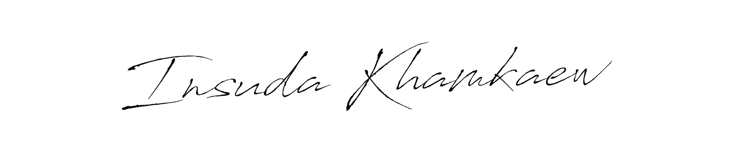 Similarly Antro_Vectra is the best handwritten signature design. Signature creator online .You can use it as an online autograph creator for name Insuda Khamkaew. Insuda Khamkaew signature style 6 images and pictures png