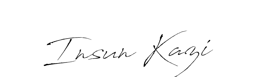 Design your own signature with our free online signature maker. With this signature software, you can create a handwritten (Antro_Vectra) signature for name Insun Kazi. Insun Kazi signature style 6 images and pictures png