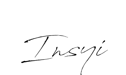 You should practise on your own different ways (Antro_Vectra) to write your name (Insyi) in signature. don't let someone else do it for you. Insyi signature style 6 images and pictures png