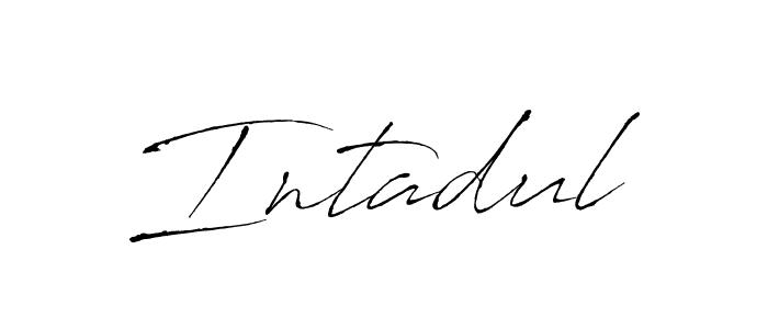 The best way (Antro_Vectra) to make a short signature is to pick only two or three words in your name. The name Intadul include a total of six letters. For converting this name. Intadul signature style 6 images and pictures png