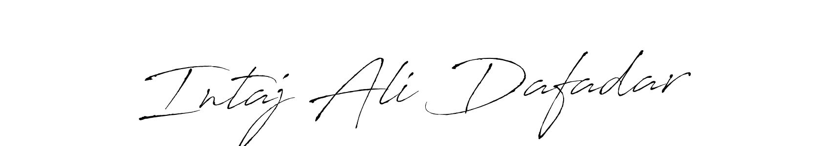 The best way (Antro_Vectra) to make a short signature is to pick only two or three words in your name. The name Intaj Ali Dafadar include a total of six letters. For converting this name. Intaj Ali Dafadar signature style 6 images and pictures png