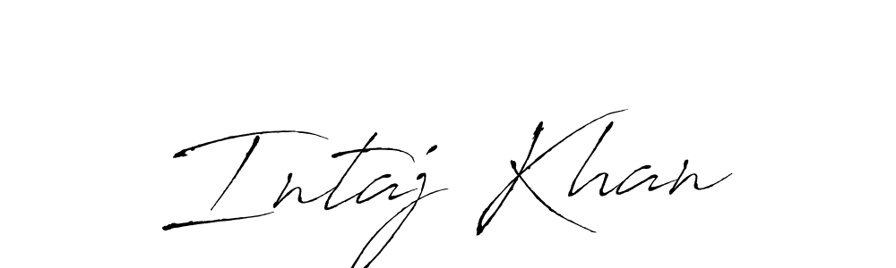 Create a beautiful signature design for name Intaj Khan. With this signature (Antro_Vectra) fonts, you can make a handwritten signature for free. Intaj Khan signature style 6 images and pictures png