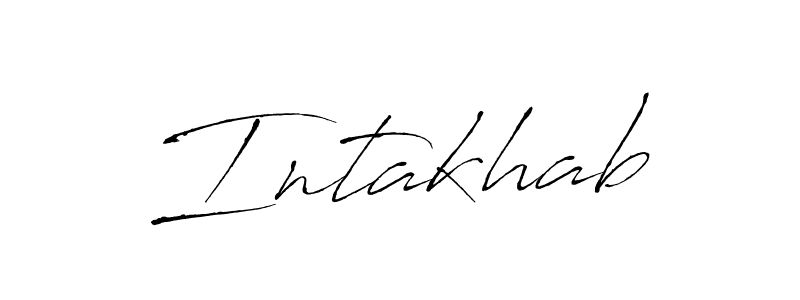Make a beautiful signature design for name Intakhab. Use this online signature maker to create a handwritten signature for free. Intakhab signature style 6 images and pictures png