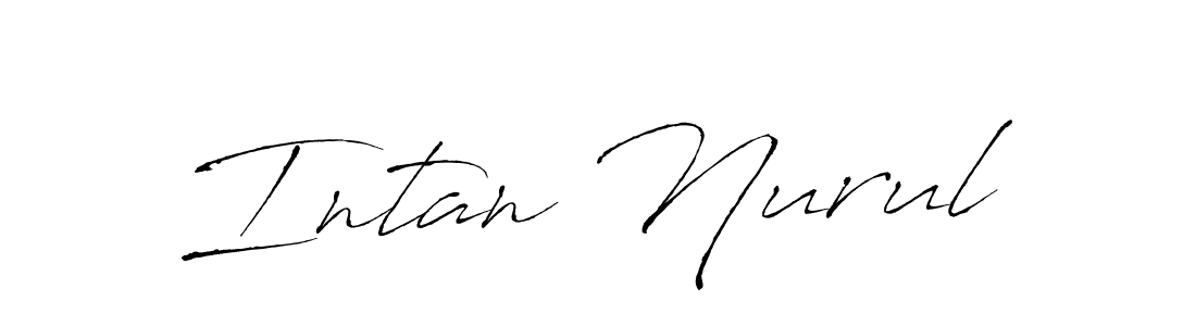 Create a beautiful signature design for name Intan Nurul. With this signature (Antro_Vectra) fonts, you can make a handwritten signature for free. Intan Nurul signature style 6 images and pictures png