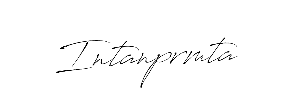 Make a beautiful signature design for name Intanprmta. With this signature (Antro_Vectra) style, you can create a handwritten signature for free. Intanprmta signature style 6 images and pictures png