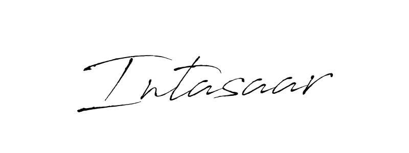 Make a beautiful signature design for name Intasaar. With this signature (Antro_Vectra) style, you can create a handwritten signature for free. Intasaar signature style 6 images and pictures png