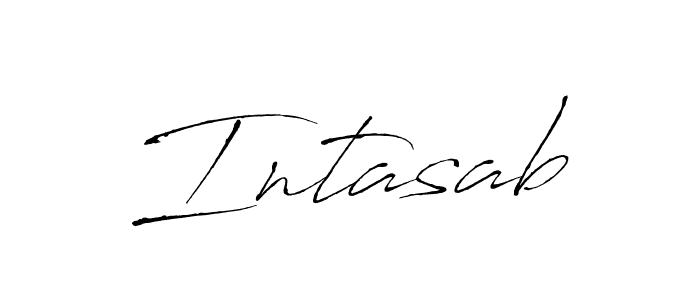 Design your own signature with our free online signature maker. With this signature software, you can create a handwritten (Antro_Vectra) signature for name Intasab. Intasab signature style 6 images and pictures png