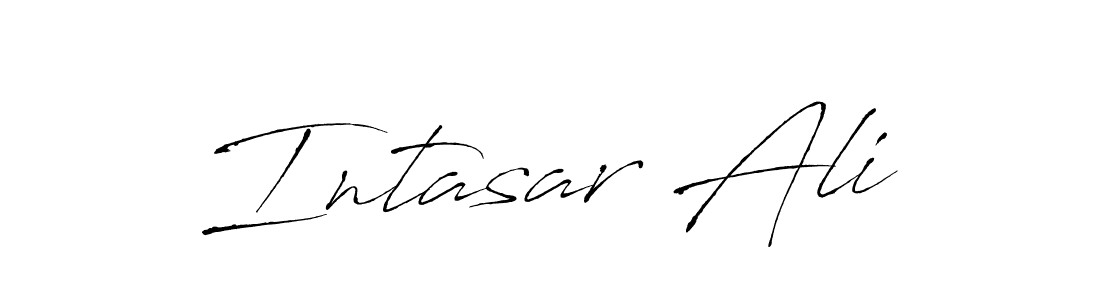 The best way (Antro_Vectra) to make a short signature is to pick only two or three words in your name. The name Intasar Ali include a total of six letters. For converting this name. Intasar Ali signature style 6 images and pictures png