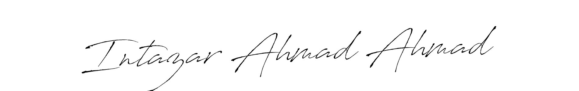 Also You can easily find your signature by using the search form. We will create Intazar Ahmad Ahmad name handwritten signature images for you free of cost using Antro_Vectra sign style. Intazar Ahmad Ahmad signature style 6 images and pictures png