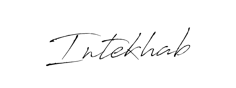 How to make Intekhab name signature. Use Antro_Vectra style for creating short signs online. This is the latest handwritten sign. Intekhab signature style 6 images and pictures png