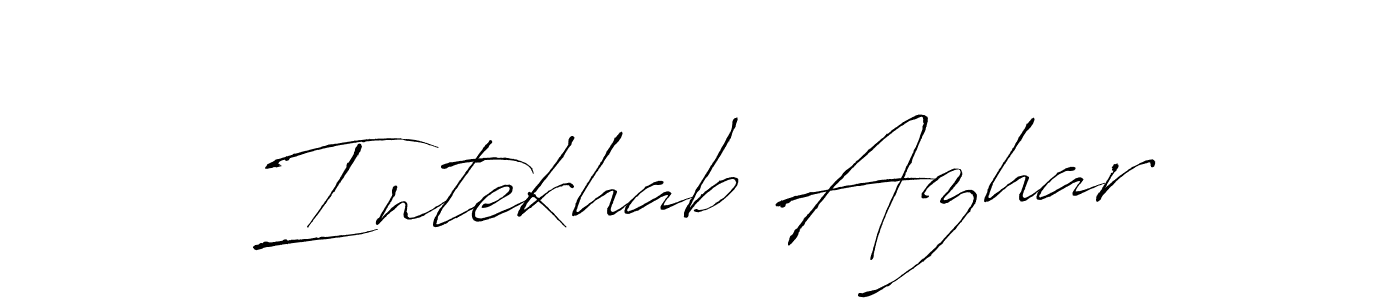 Similarly Antro_Vectra is the best handwritten signature design. Signature creator online .You can use it as an online autograph creator for name Intekhab Azhar. Intekhab Azhar signature style 6 images and pictures png