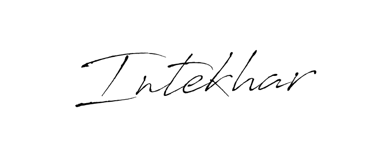 Design your own signature with our free online signature maker. With this signature software, you can create a handwritten (Antro_Vectra) signature for name Intekhar. Intekhar signature style 6 images and pictures png