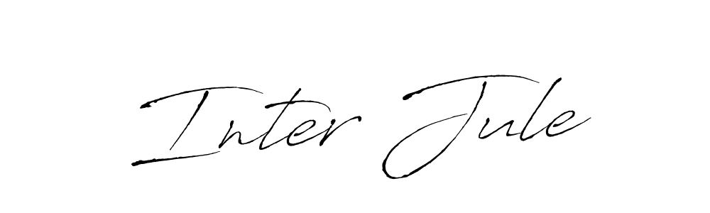 Make a beautiful signature design for name Inter Jule. With this signature (Antro_Vectra) style, you can create a handwritten signature for free. Inter Jule signature style 6 images and pictures png