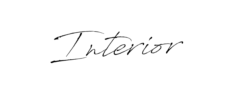 How to Draw Interior signature style? Antro_Vectra is a latest design signature styles for name Interior. Interior signature style 6 images and pictures png