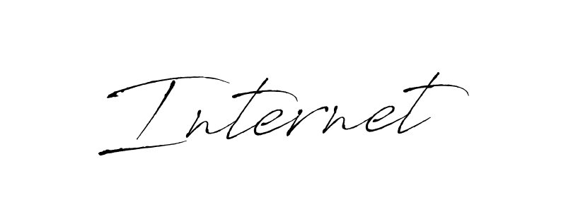 Make a beautiful signature design for name Internet. With this signature (Antro_Vectra) style, you can create a handwritten signature for free. Internet signature style 6 images and pictures png