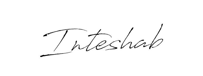 if you are searching for the best signature style for your name Inteshab. so please give up your signature search. here we have designed multiple signature styles  using Antro_Vectra. Inteshab signature style 6 images and pictures png