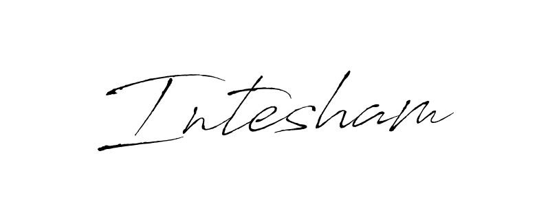 Use a signature maker to create a handwritten signature online. With this signature software, you can design (Antro_Vectra) your own signature for name Intesham. Intesham signature style 6 images and pictures png