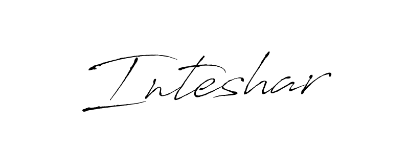Make a beautiful signature design for name Inteshar. With this signature (Antro_Vectra) style, you can create a handwritten signature for free. Inteshar signature style 6 images and pictures png