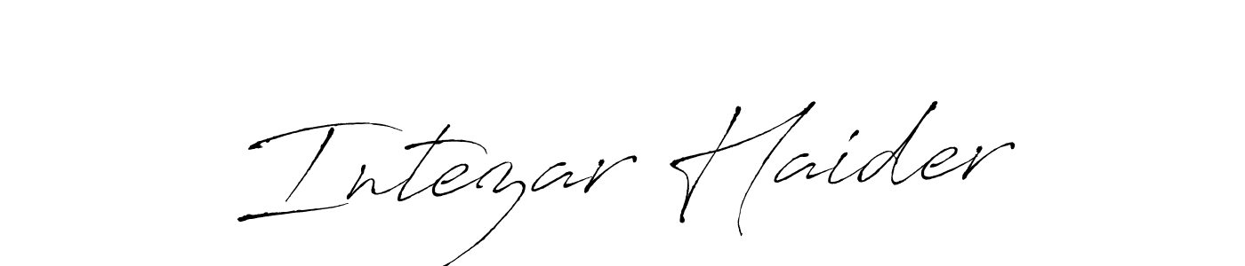 Similarly Antro_Vectra is the best handwritten signature design. Signature creator online .You can use it as an online autograph creator for name Intezar Haider. Intezar Haider signature style 6 images and pictures png