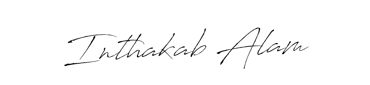 You can use this online signature creator to create a handwritten signature for the name Inthakab Alam. This is the best online autograph maker. Inthakab Alam signature style 6 images and pictures png